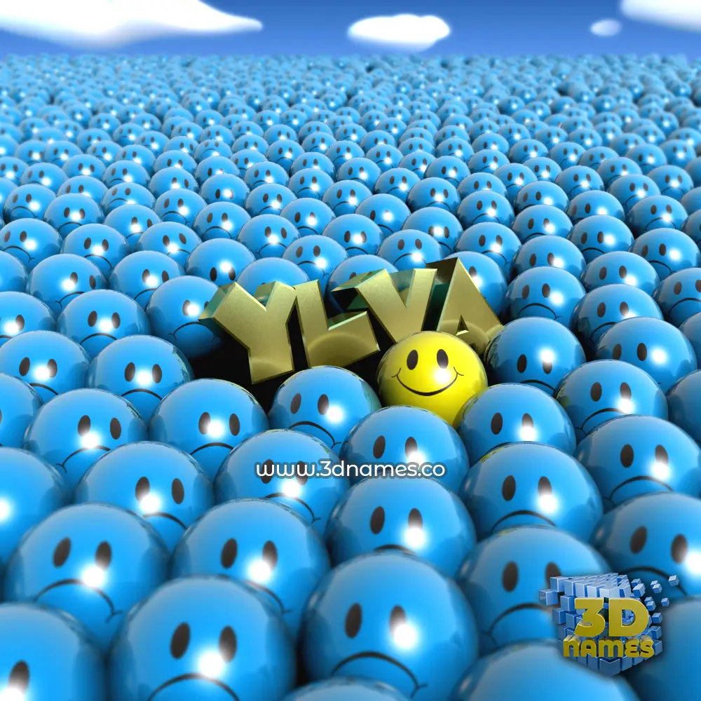 ylva in Special Smileys style - 3D name wallpaper