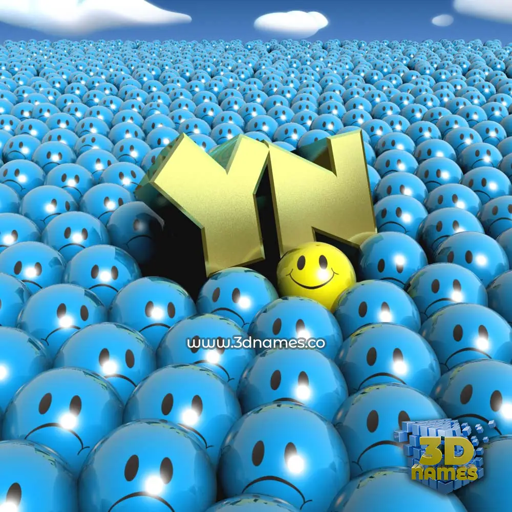 yn in Special Smileys style - 3D name wallpaper