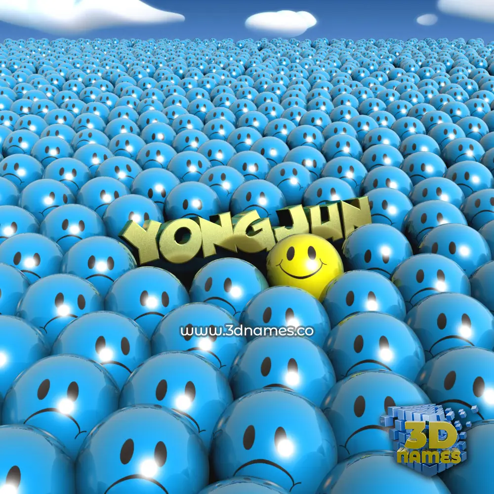yongjun in Special Smileys style - 3D name wallpaper