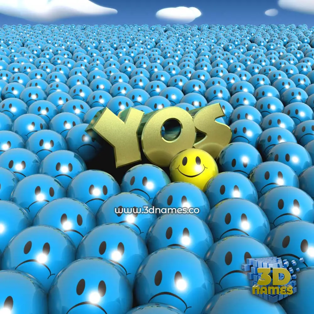 yos in Special Smileys style - 3D name wallpaper