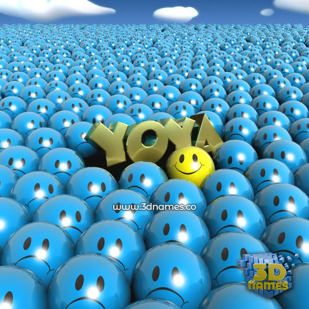 yoya in Special Smileys style - 3D name wallpaper