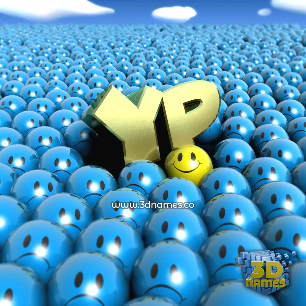 yp in Special Smileys style - 3D name wallpaper