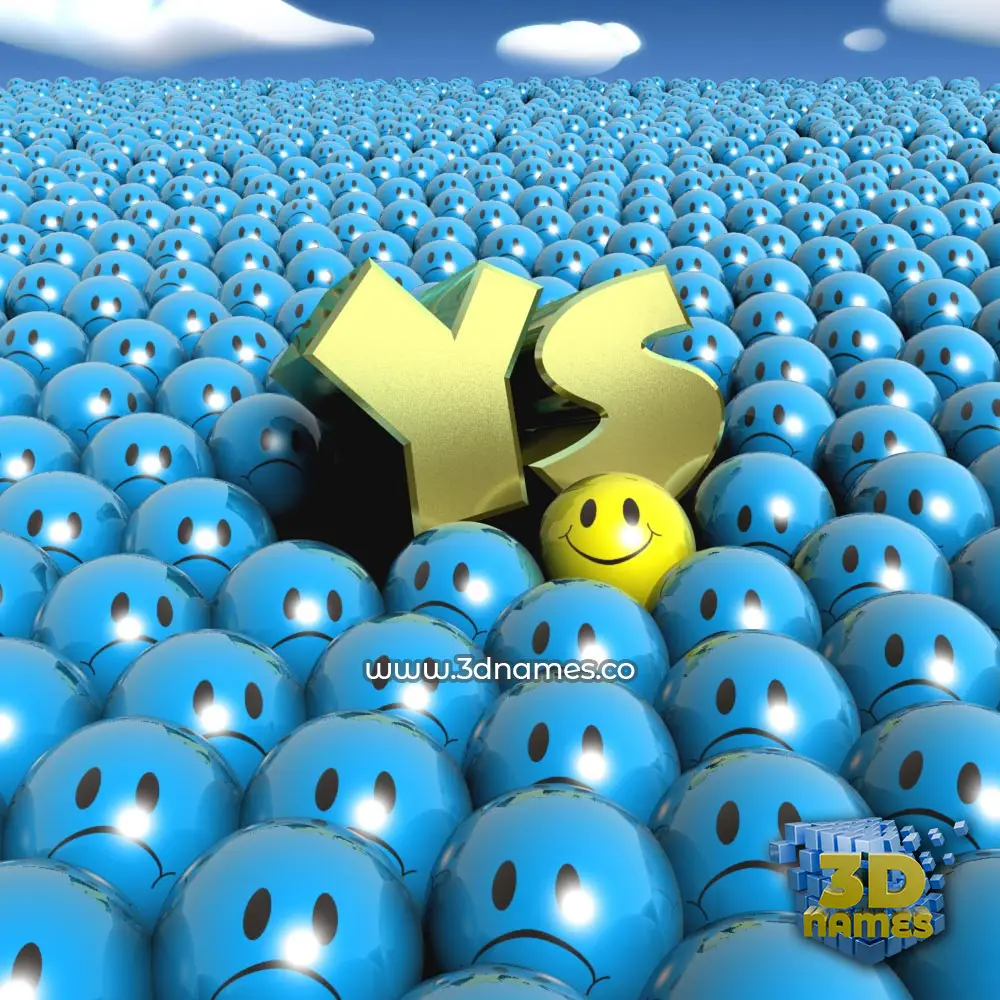 ys in Special Smileys style - 3D name wallpaper