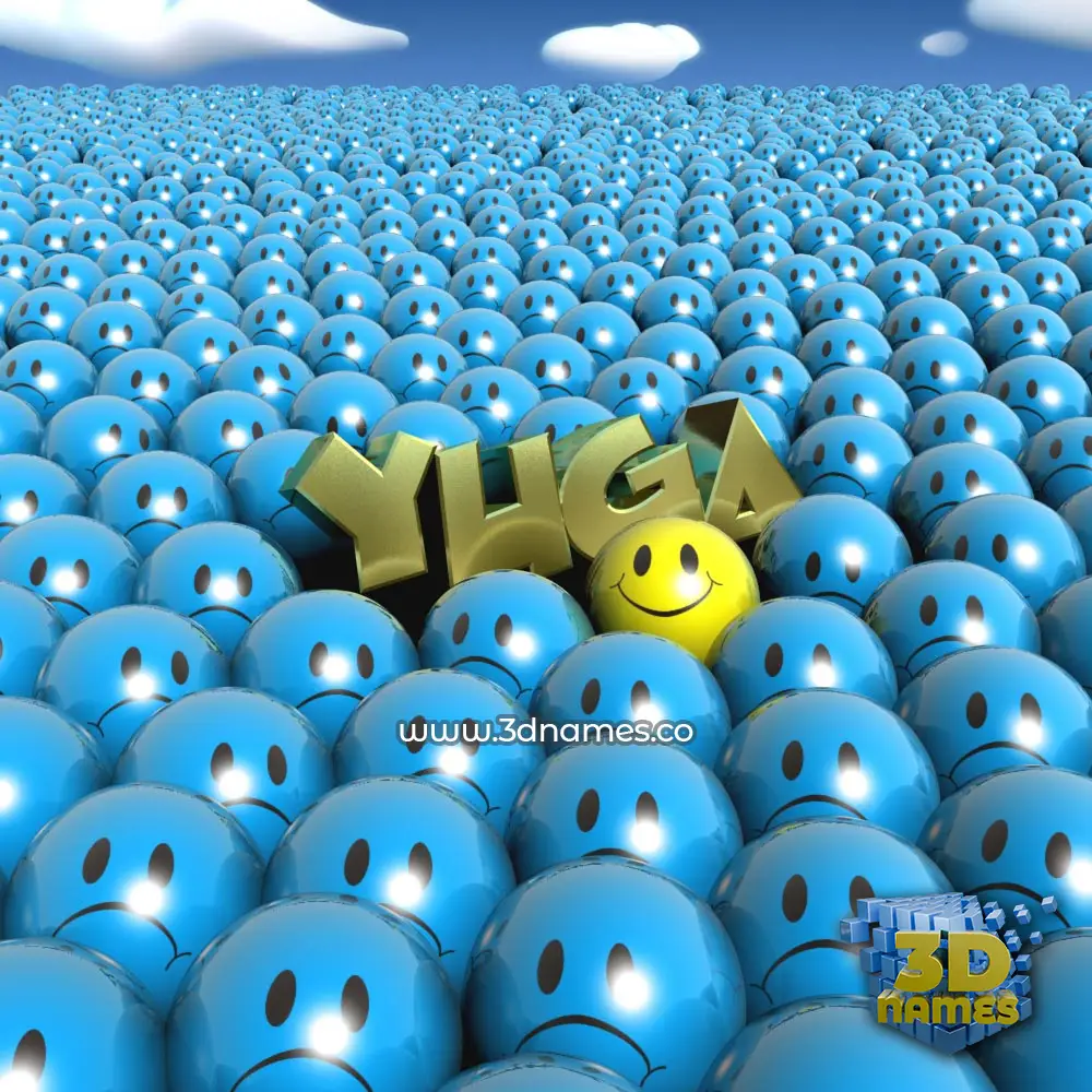 yuga in Special Smileys style - 3D name wallpaper