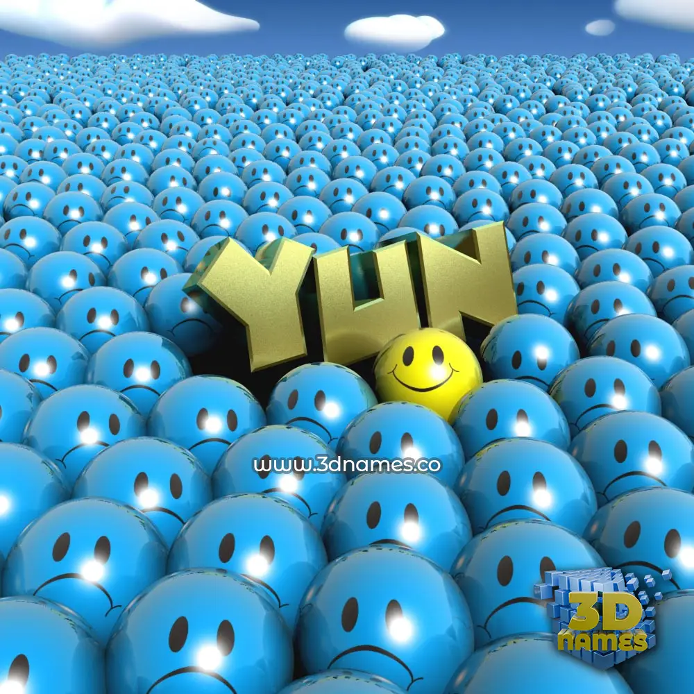 yun in Special Smileys style - 3D name wallpaper