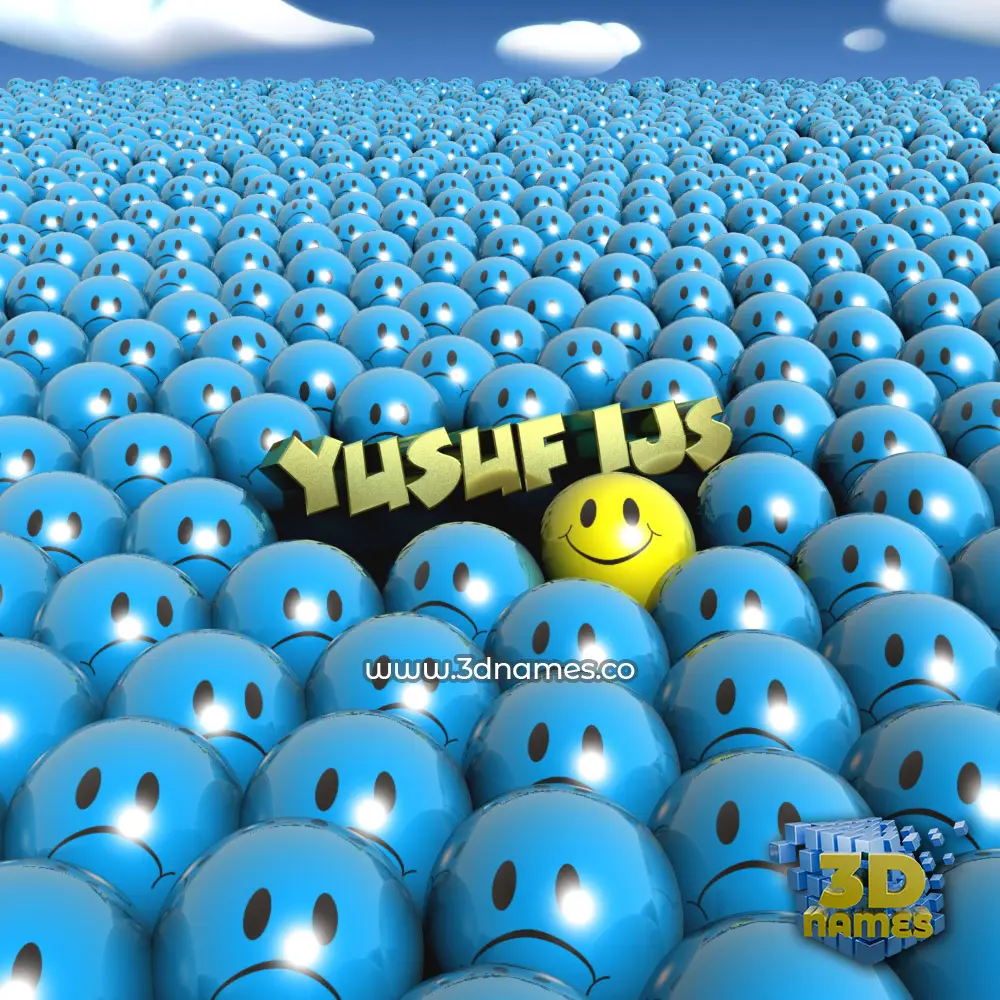 yusuf ijs in Special Smileys style - 3D name wallpaper