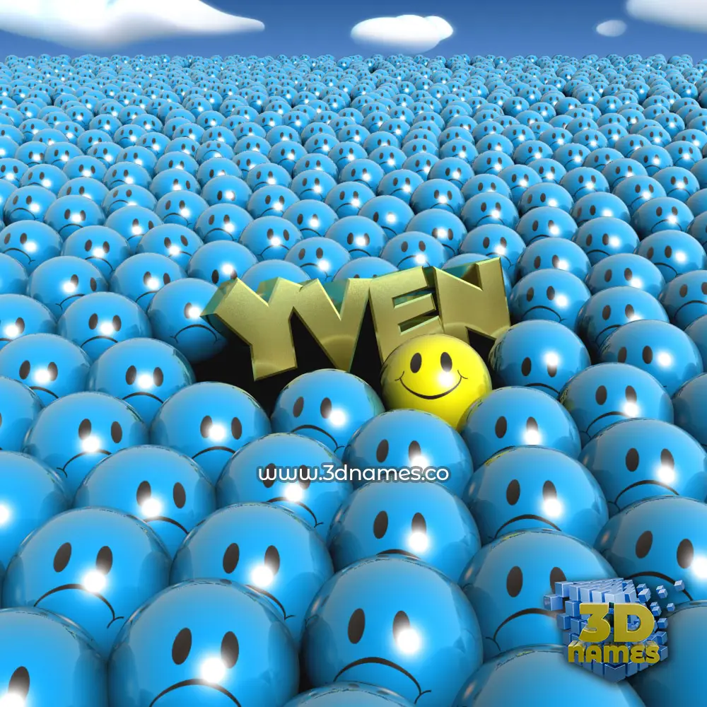 yven in Special Smileys style - 3D name wallpaper