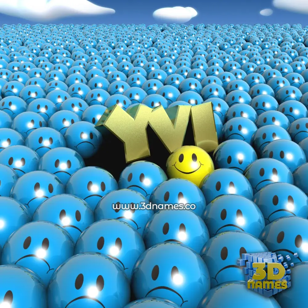 yvi in Special Smileys style - 3D name wallpaper