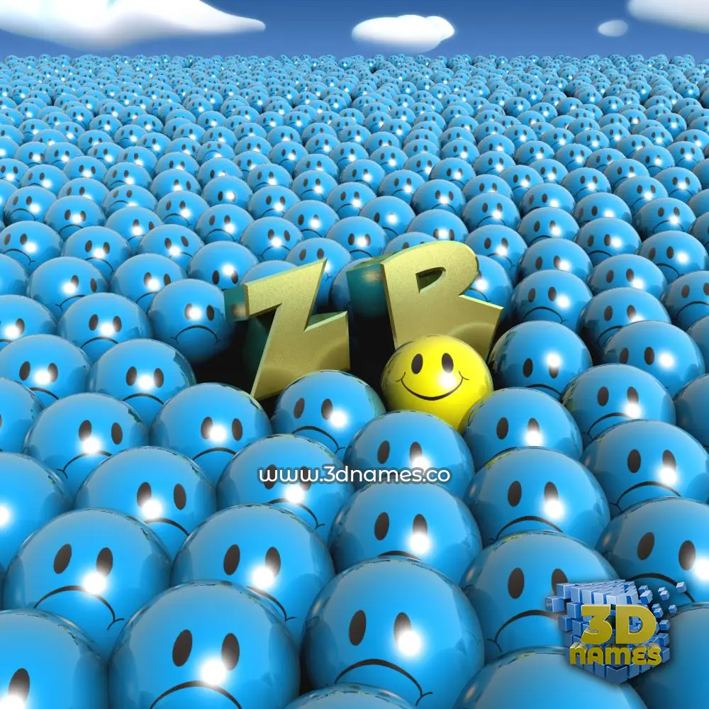 z r in Special Smileys style - 3D name wallpaper