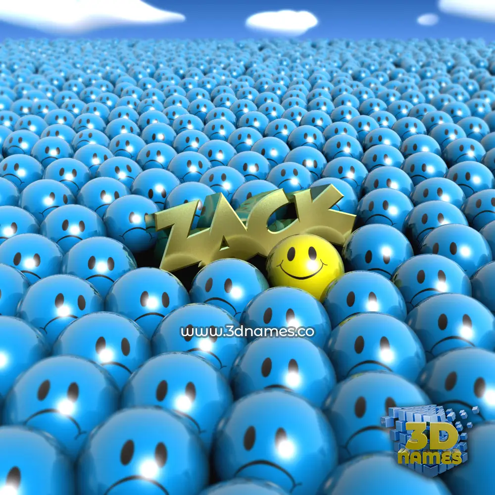 zack in Special Smileys style - 3D name wallpaper