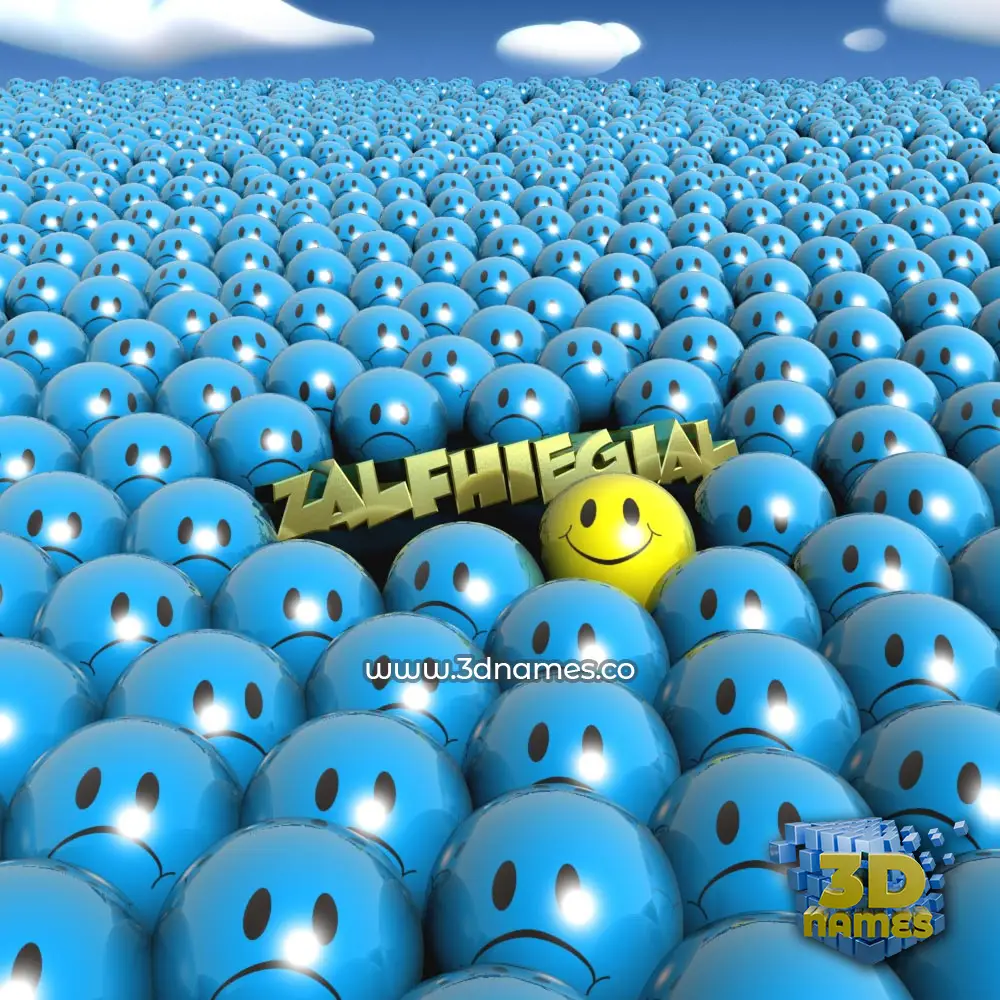 zalfhiegial in Special Smileys style - 3D name wallpaper