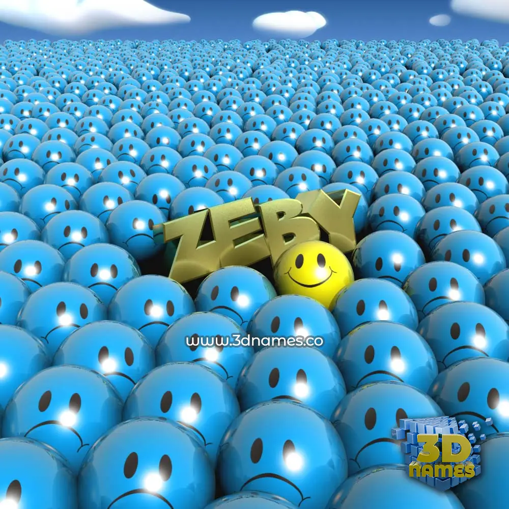 zeby in Special Smileys style - 3D name wallpaper