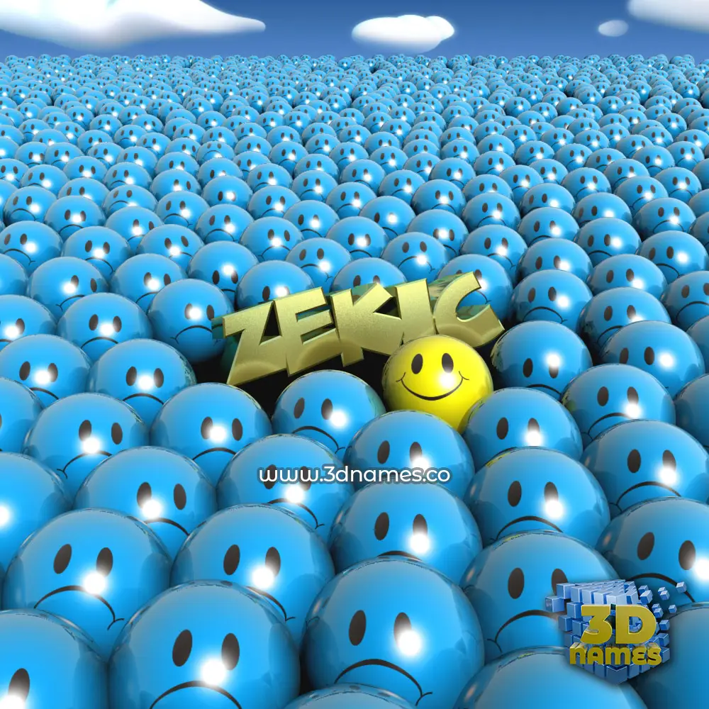 zekic in Special Smileys style - 3D name wallpaper