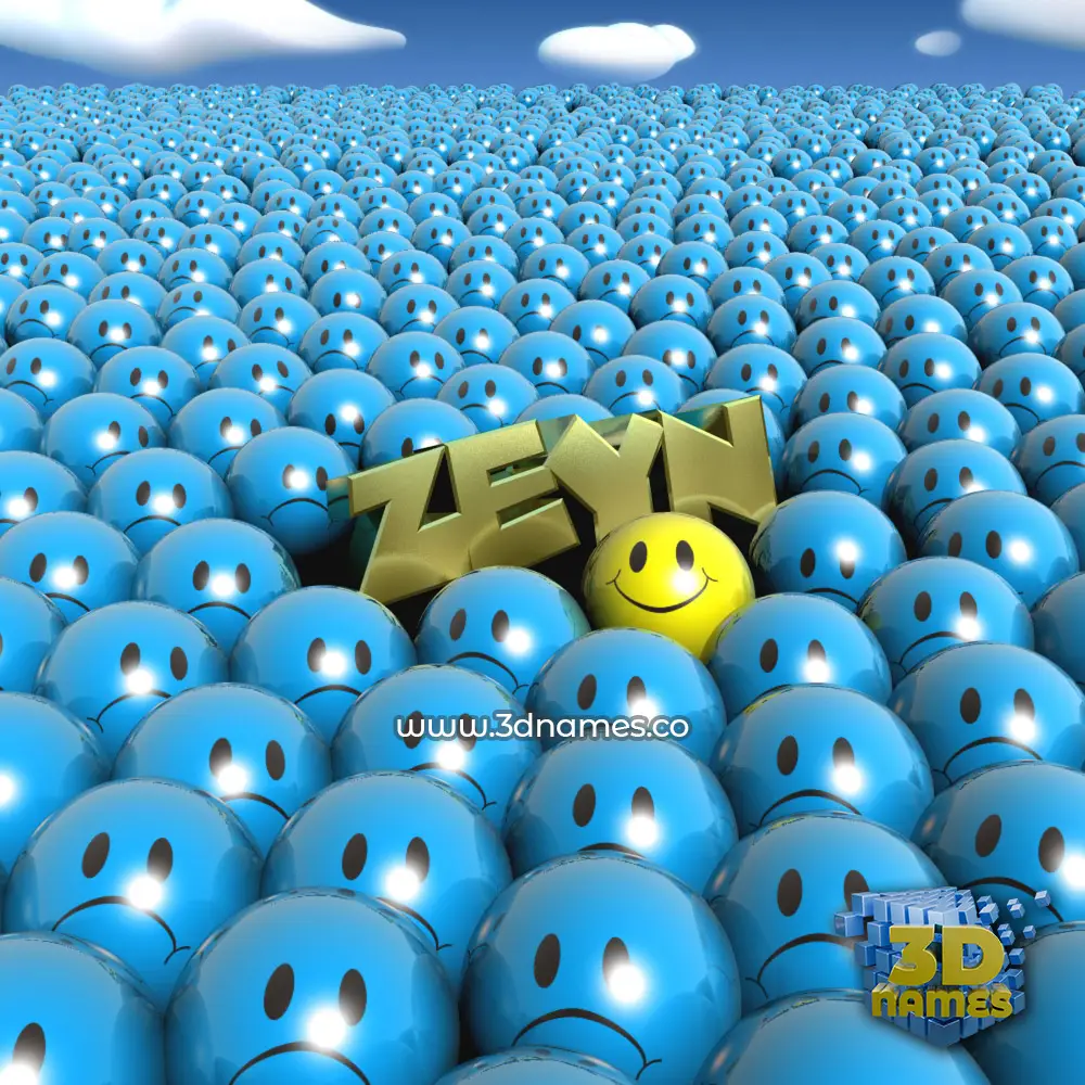 zeyn in Special Smileys style - 3D name wallpaper