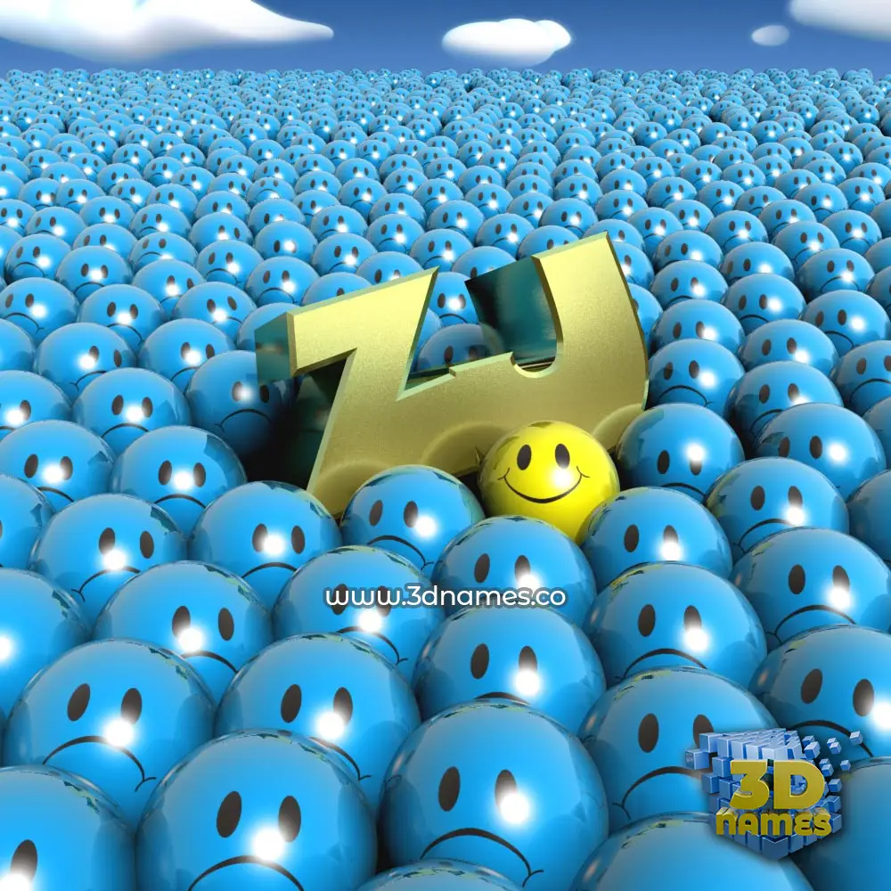 zj in Special Smileys style - 3D name wallpaper