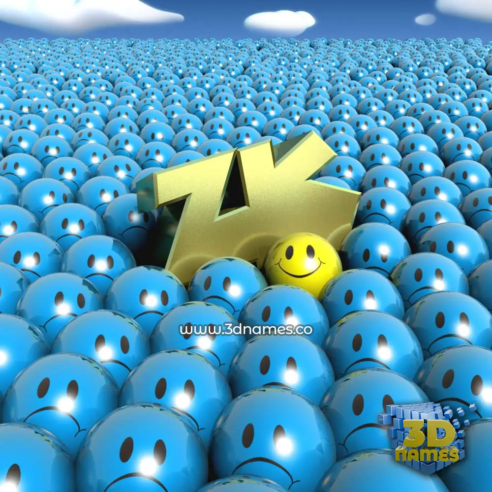 zk in Special Smileys style - 3D name wallpaper