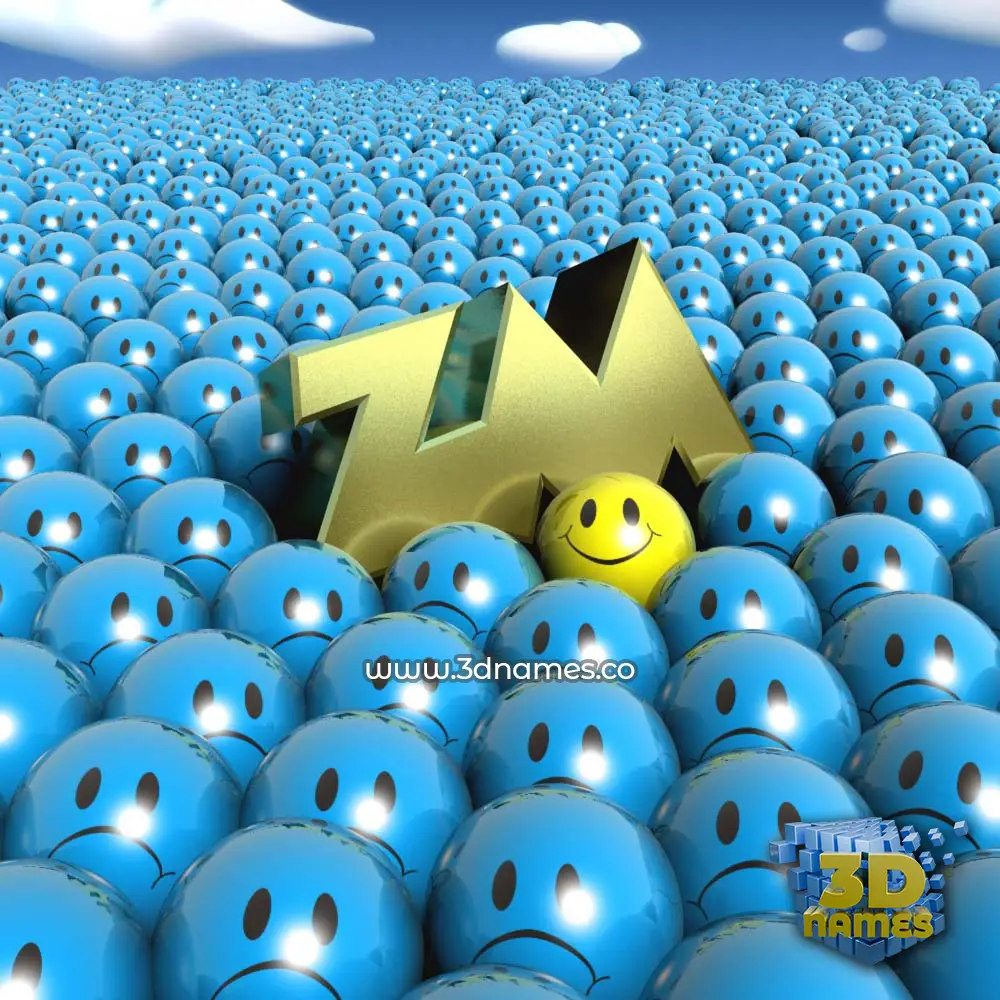 zm in Special Smileys style - 3D name wallpaper
