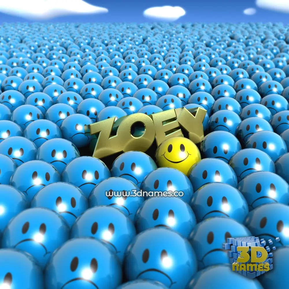 zoey in Special Smileys style - 3D name wallpaper
