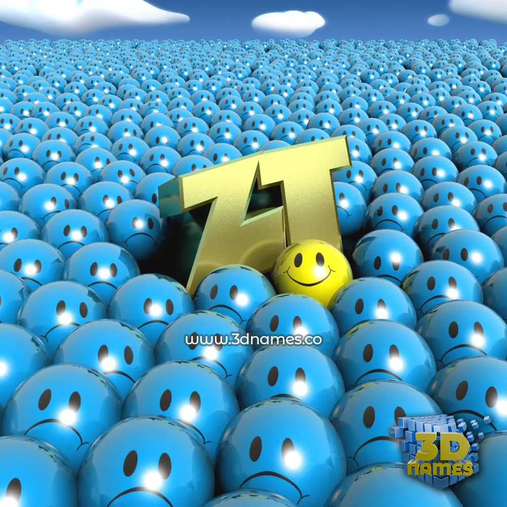 zt in Special Smileys style - 3D name wallpaper