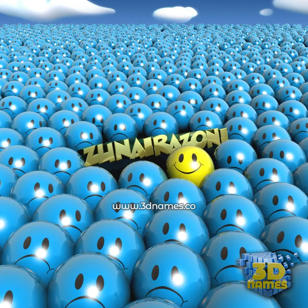 zunairazoni in Special Smileys style - 3D name wallpaper