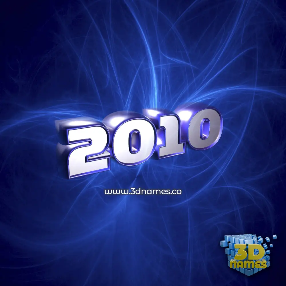 2010 in Plasma style - 3D name wallpaper