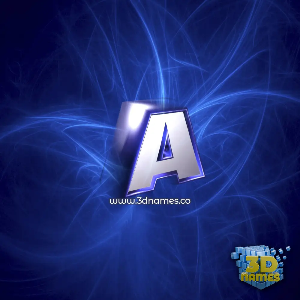 a in Plasma style - 3D name wallpaper