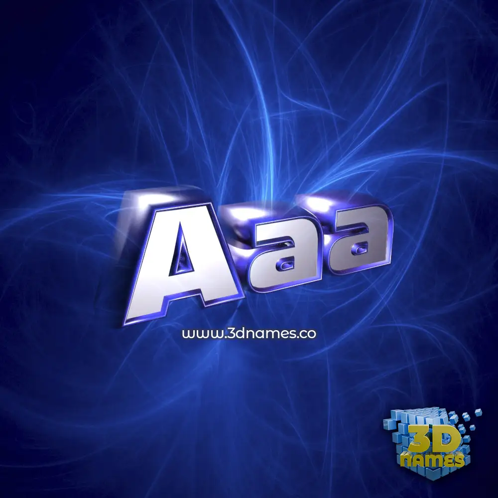 aaa in Plasma style - 3D name wallpaper