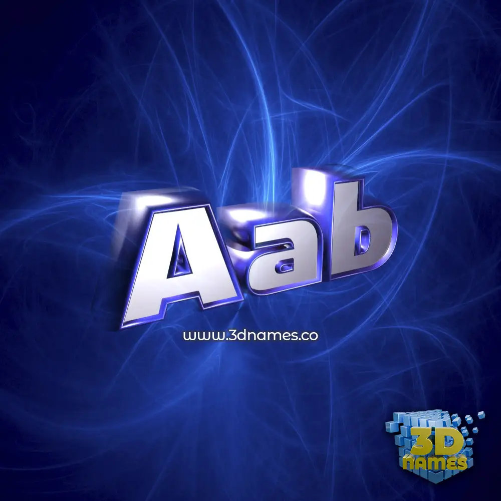 aab in Plasma style - 3D name wallpaper