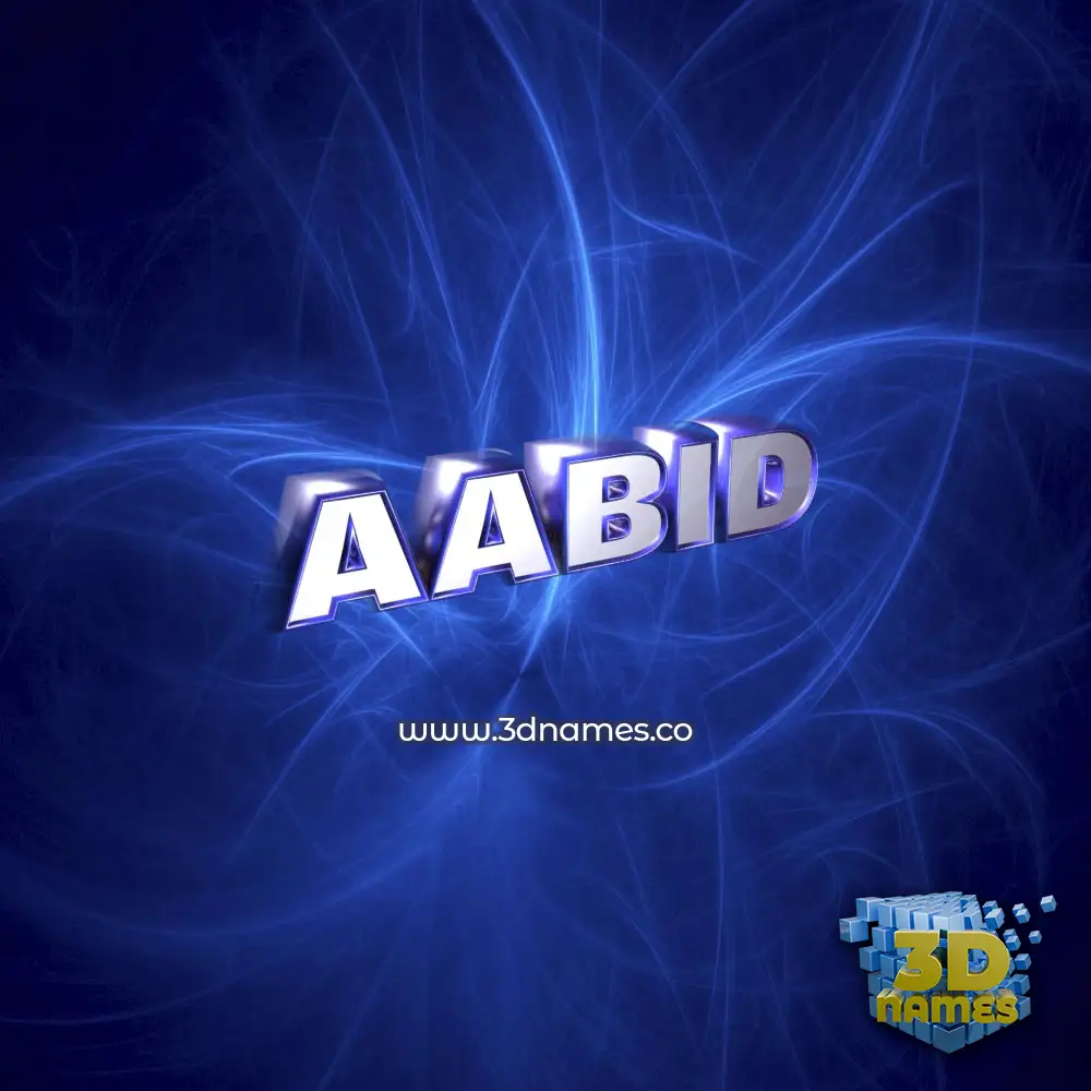 aabid in Plasma style - 3D name wallpaper