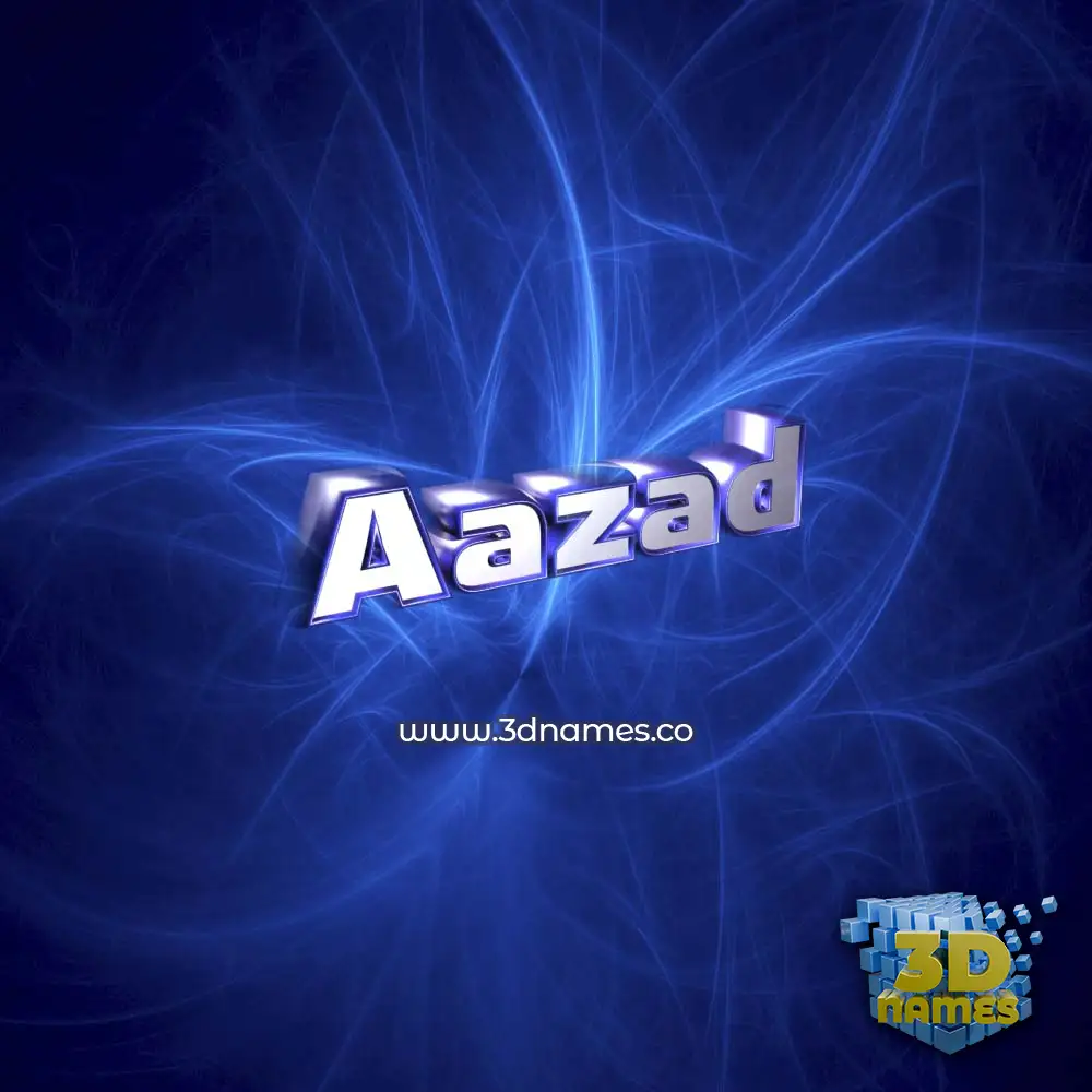 aazad in Plasma style - 3D name wallpaper