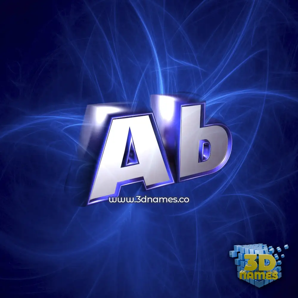 ab in Plasma style - 3D name wallpaper