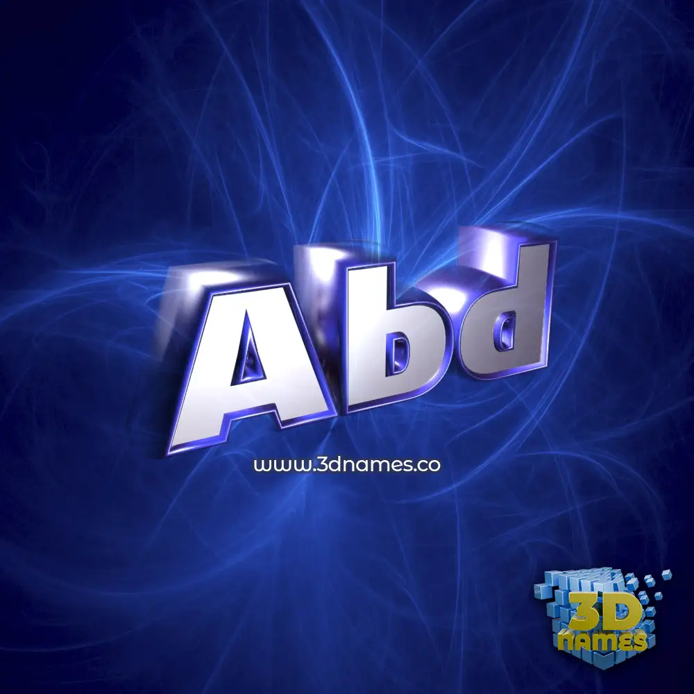 abd in Plasma style - 3D name wallpaper