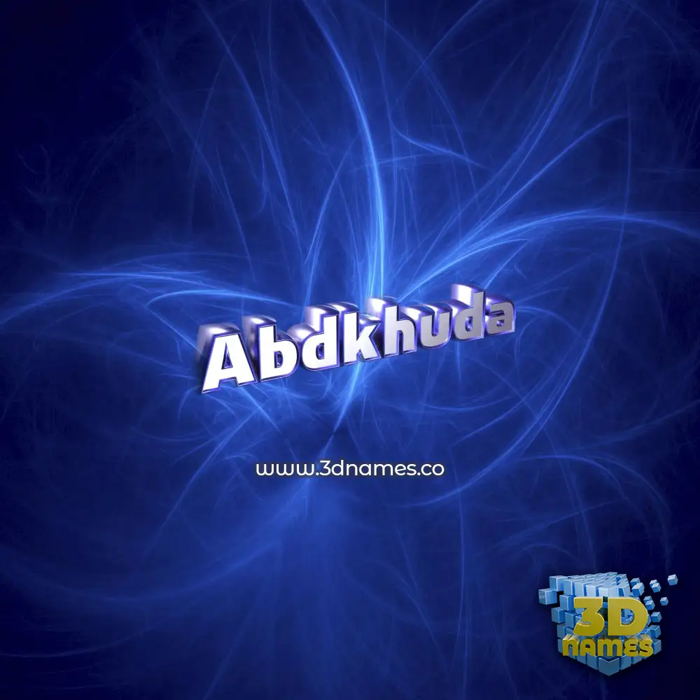 abdkhuda in Plasma style - 3D name wallpaper