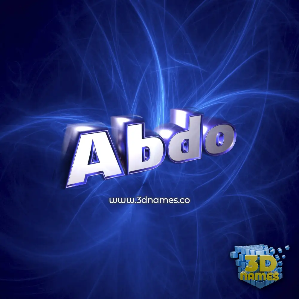 abdo in Plasma style - 3D name wallpaper