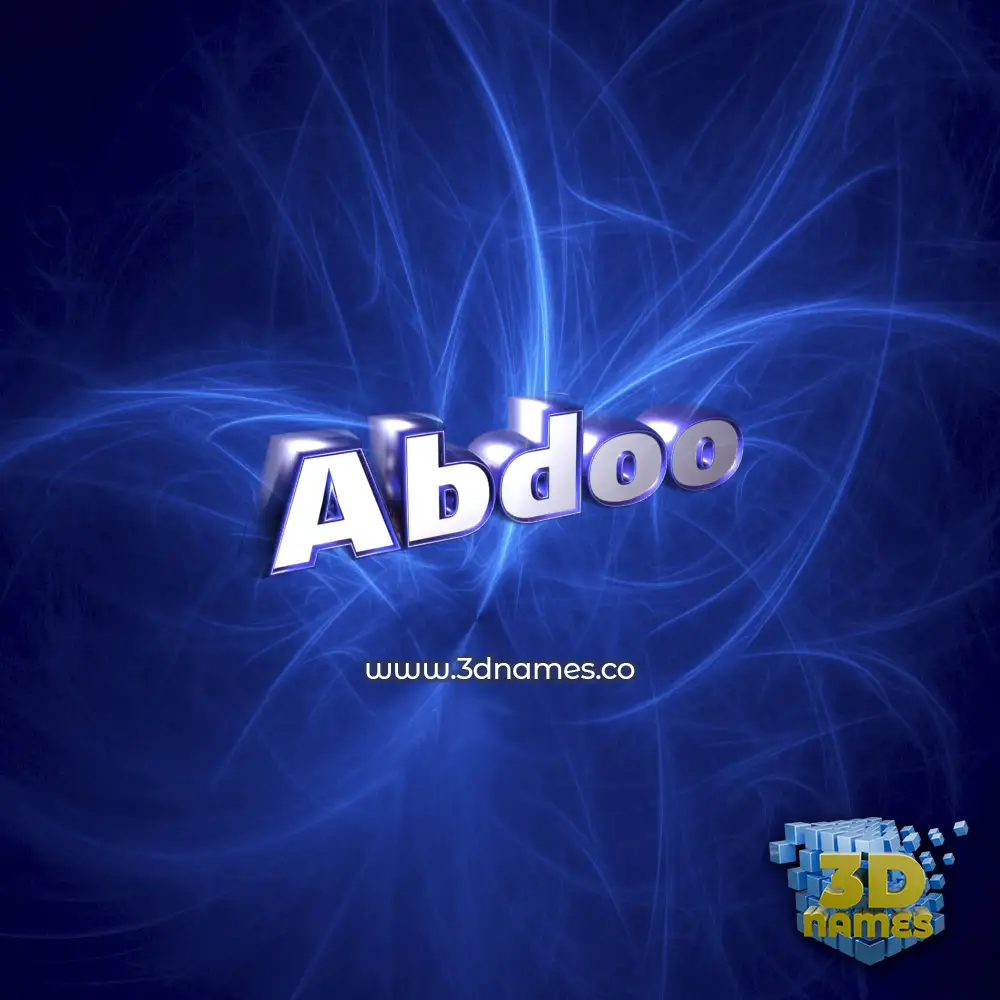 abdoo in Plasma style - 3D name wallpaper