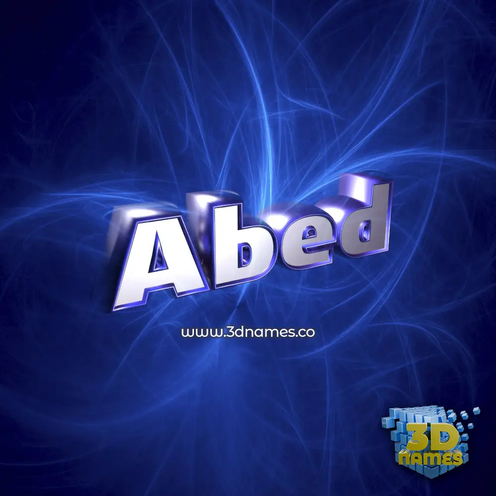 abed in Plasma style - 3D name wallpaper