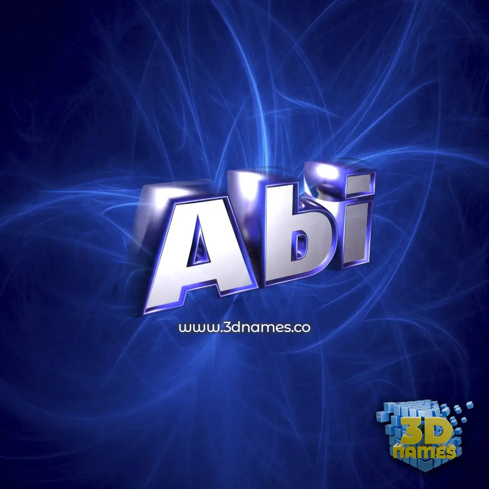 abi in Plasma style - 3D name wallpaper