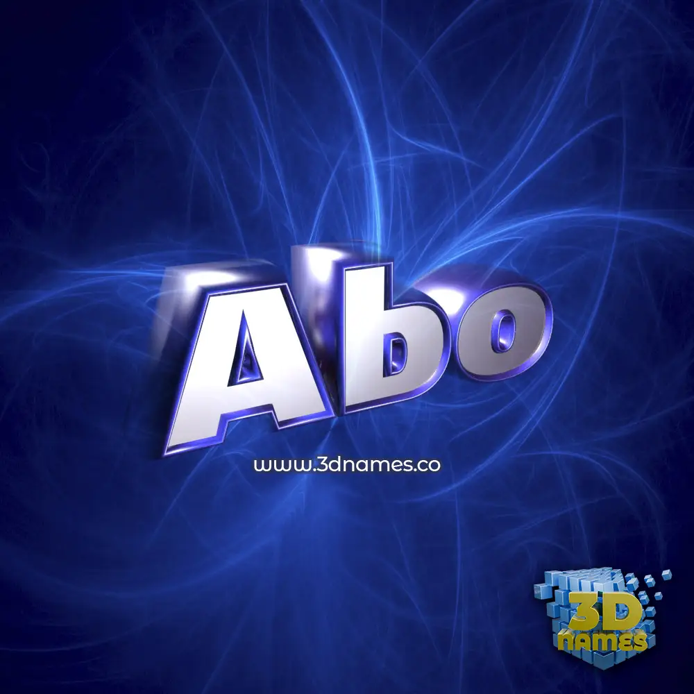 abo in Plasma style - 3D name wallpaper
