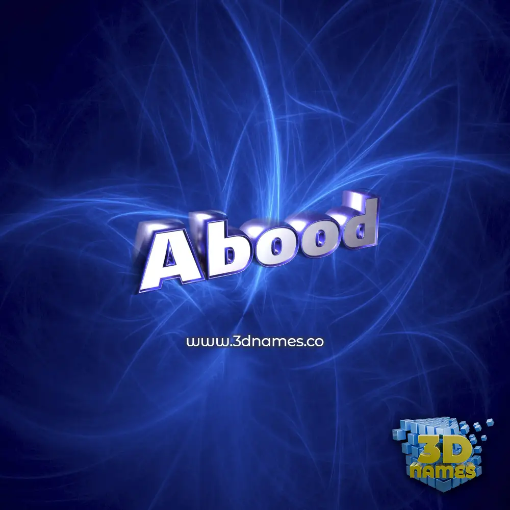 abood in Plasma style - 3D name wallpaper