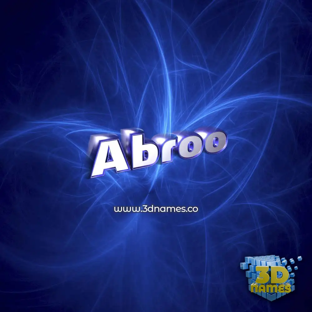 abroo in Plasma style - 3D name wallpaper