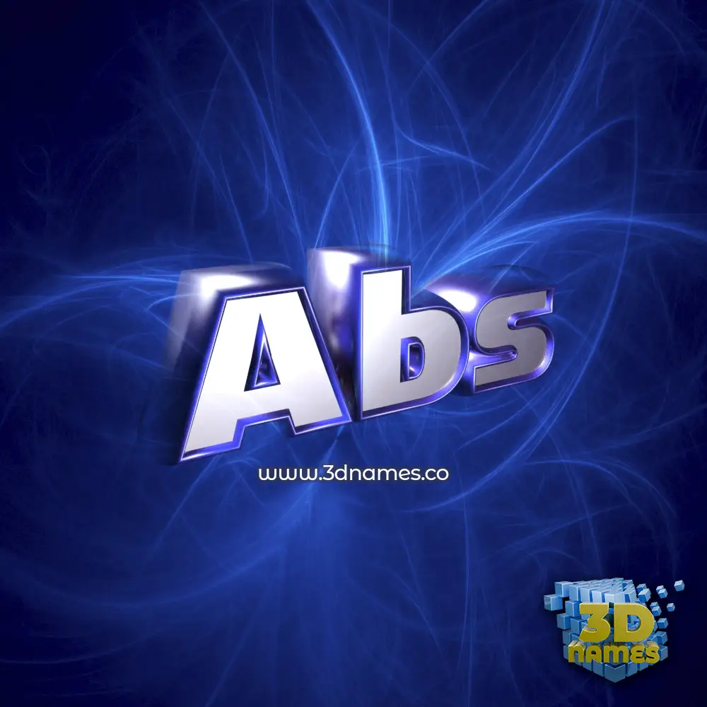 abs in Plasma style - 3D name wallpaper