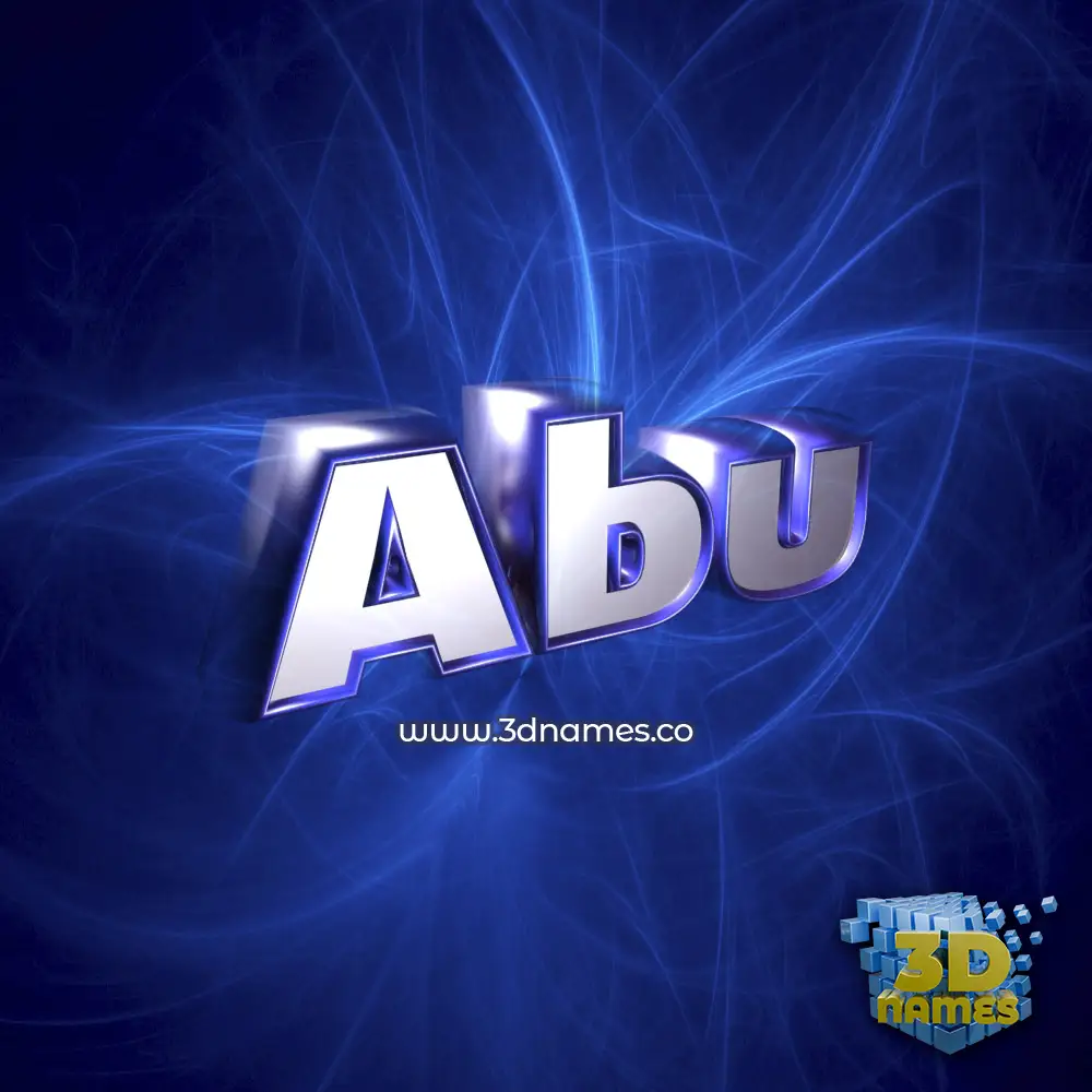 abu in Plasma style - 3D name wallpaper
