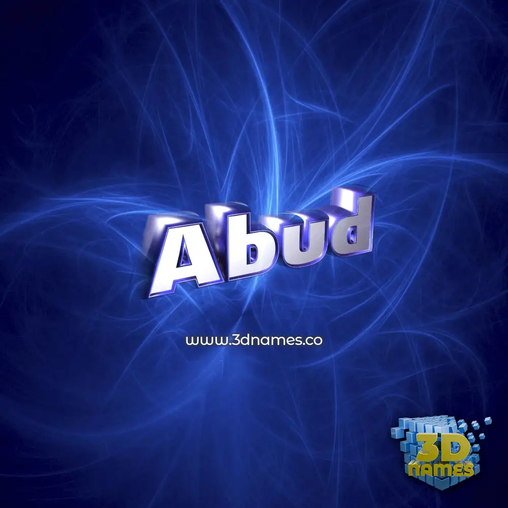 abud in Plasma style - 3D name wallpaper