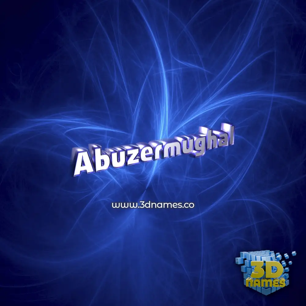 abuzermughal in Plasma style - 3D name wallpaper