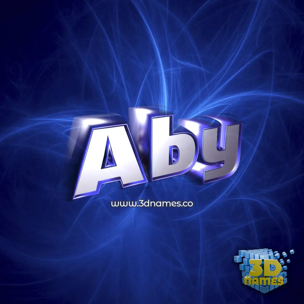 aby in Plasma style - 3D name wallpaper