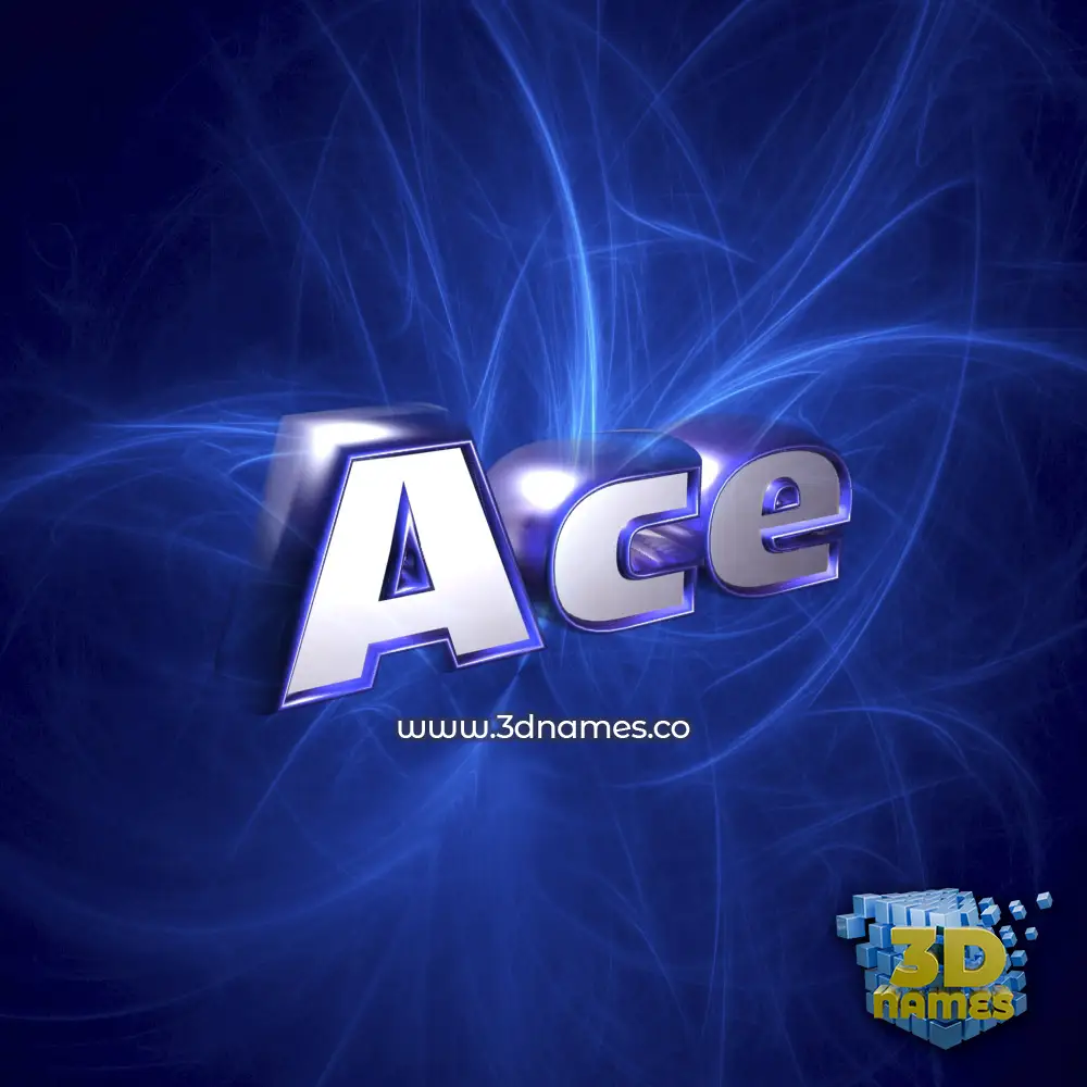 ace in Plasma style - 3D name wallpaper