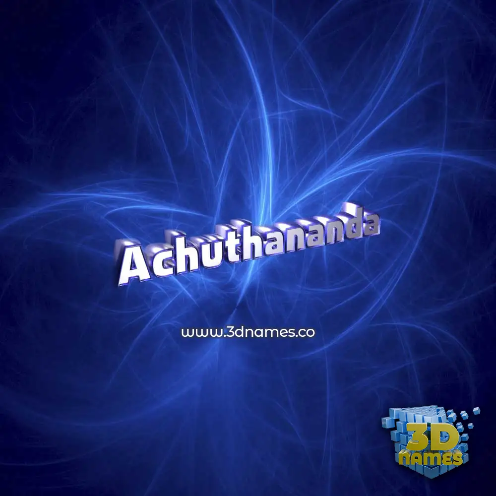 achuthananda in Plasma style - 3D name wallpaper