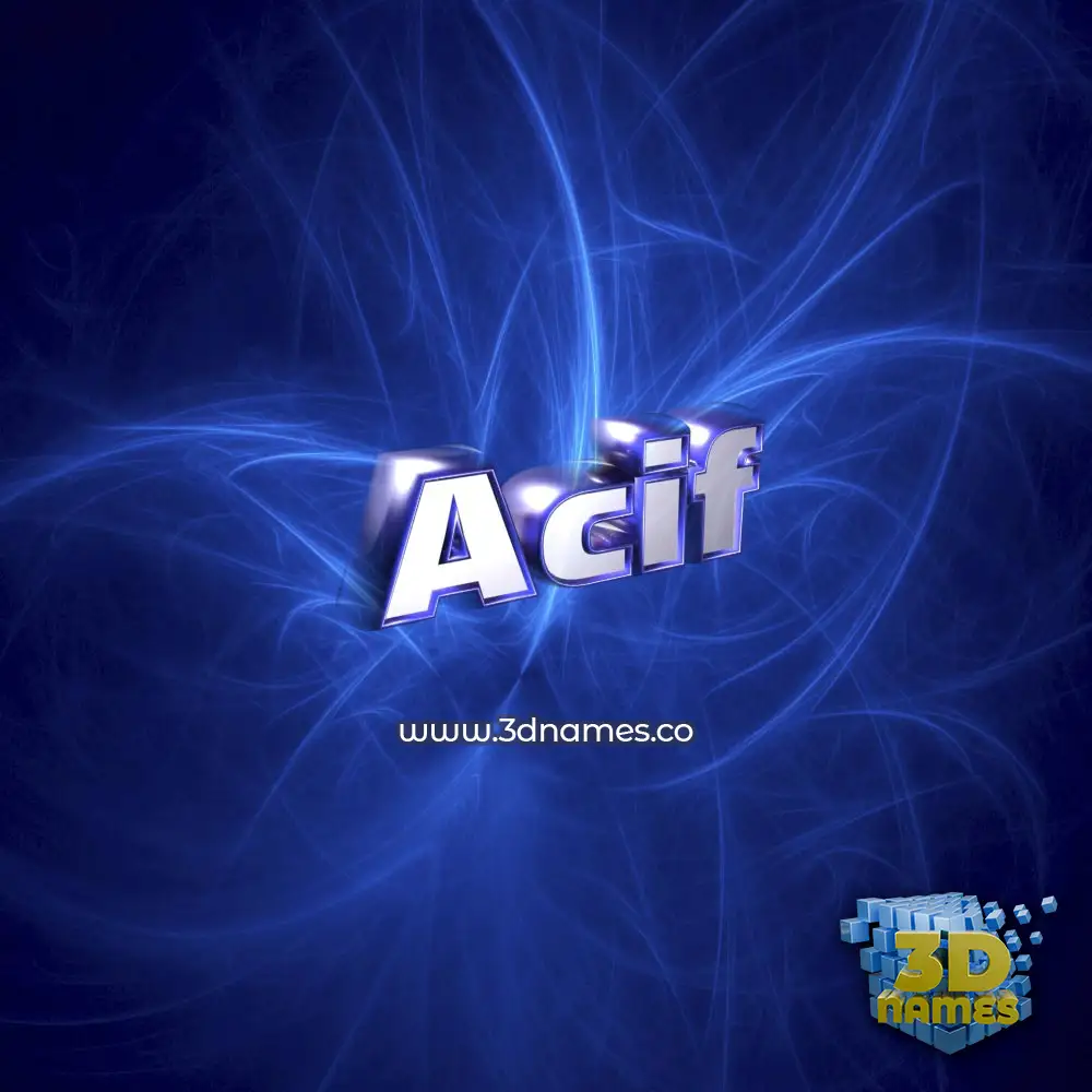 acif in Plasma style - 3D name wallpaper