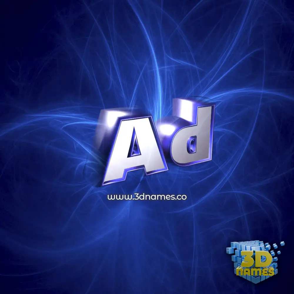 ad in Plasma style - 3D name wallpaper
