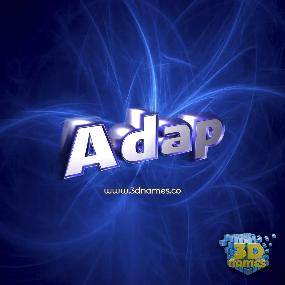 adap in Plasma style - 3D name wallpaper